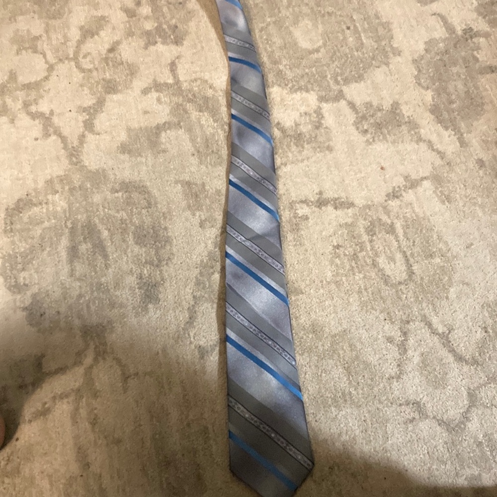 John Henry Blue and Grey Tie